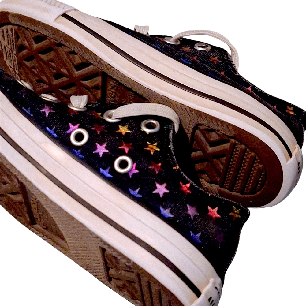 Converse All Star Chuck Taylor Kids Size 12- Starry Black - Picture 4 of 11